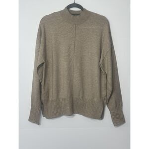 Frank Lyman Montréal as Women’s XL Beige Mock Neck Knit Sweater Tunic Pullover